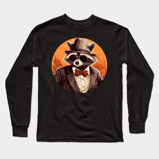 raccoon Long Sleeve T-Shirt by piratesnow